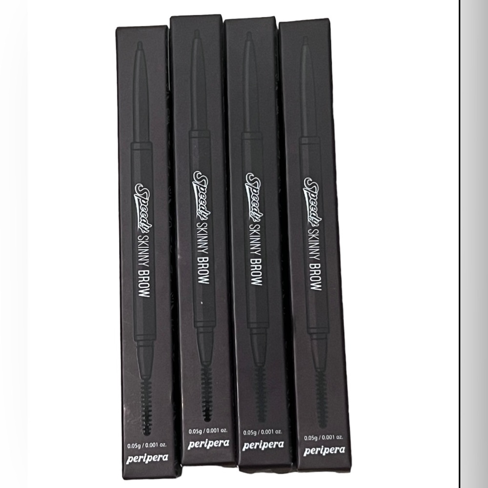 Peripera Speedy Skinny Brow Eyebrow Pencil #2 Dark Brown Lot Of 4 NEW